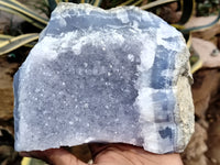 Natural Blue Lace Agate Geode Specimens x 2 From Malawi