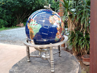 Hand Made Mixed Gemstone World Globe x 1 From China