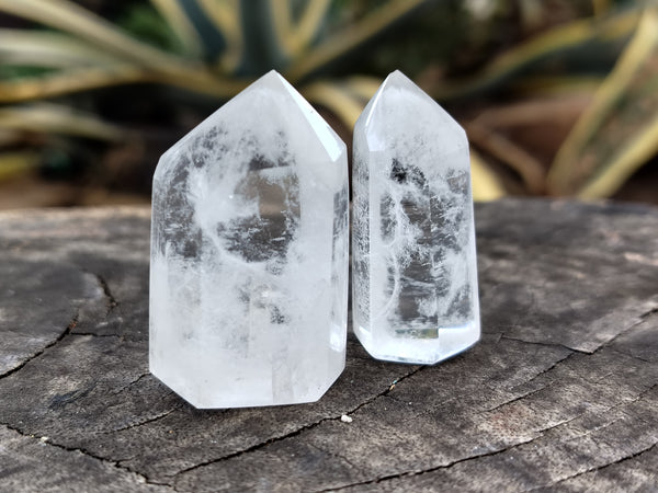 Polished Clear Quartz Phantom Crystals x 20 From Madagascar