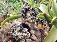 Natural Schorl Black Tourmaline Specimens x 3 From Erongo, Namibia