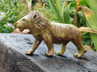 Hand Made Stone Lion Carvings x 2 From Zimbabwe