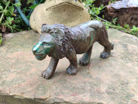 Hand Made Stone Lion Carvings x 2 From Zimbabwe