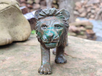 Hand Made Stone Lion Carvings x 2 From Zimbabwe