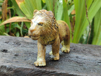 Hand Made Stone Lion Carvings x 2 From Zimbabwe