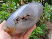 Polished Dendritic Agate Standing Free Forms x 2 From Madagascar