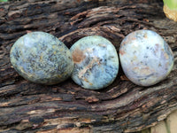 Polished Dendritic Opal Palm Stones x 6 From Moralambo, Madagascar