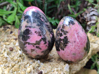 Polished Rhodonite Eggs x 4 From Madagascar