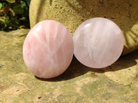 Polished Rose Quartz Palm Stones x 12 From Madagascar