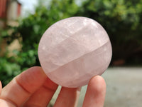 Polished Rose Quartz Palm Stones x 12 From Madagascar