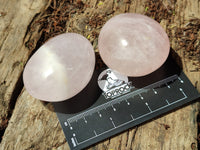 Polished Rose Quartz Palm Stones x 12 From Madagascar