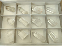 Polished Clear Quartz Points x 12 From Madagascar