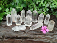 Polished Clear Quartz Points x 12 From Madagascar