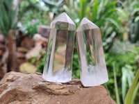 Polished Clear Quartz Points x 12 From Madagascar