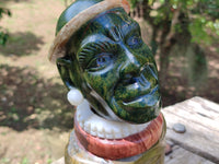 Hand Made African Male Bust Carving x 1 From Zimbabwe