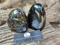 Polished Black Tourmaline Standing Free Forms x 4 From Madagascar