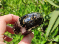 Polished Black Tourmaline Standing Free Forms x 4 From Madagascar