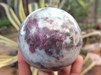 Polished Rubellite Pink Tourmaline Spheres x 2 From Ambatondrazaka, Madagascar