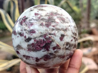 Polished Rubellite Pink Tourmaline Spheres x 2 From Ambatondrazaka, Madagascar