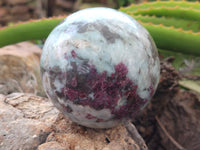 Polished Rubellite Pink Tourmaline Spheres x 2 From Ambatondrazaka, Madagascar