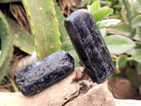 Natural Schorl Black Tourmaline Specimens x 8 From Zimbabwe