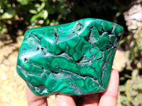 Polished Flower Banded Malachite Free Forms x 6 From Congo