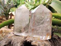 Polished Clear Quartz Crystals x 3 From Madagascar