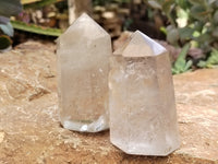 Polished Clear Quartz Crystals x 3 From Madagascar