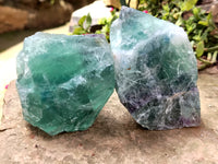 Natural Watermelon Fluorite Cobbed Specimens x 6 From Uis, Namibia