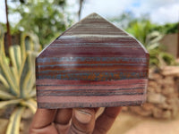 Polished Banded Tiger Iron Jasper Points x 4 From South Africa