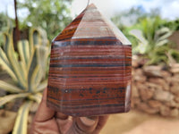 Polished Banded Tiger Iron Jasper Points x 4 From South Africa