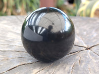 Polished Black Basalt Spheres x 12 From Madagascar