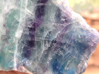 Polished On One Side Watermelon Fluorite x 2 From Uis, Namibia