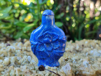 Polished Groovey Lapis Lazuli Perfume Bottle with Detachable Lid - Sold Per Item - From Afghanistan