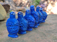 Polished Groovey Lapis Lazuli Perfume Bottle with Detachable Lid - Sold Per Item - From Afghanistan