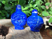 Polished Groovey Lapis Lazuli Perfume Bottle with Detachable Lid - Sold Per Item - From Afghanistan