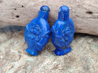 Polished Groovey Lapis Lazuli Perfume Bottle with Detachable Lid - Sold Per Item - From Afghanistan