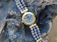 Hand Made Snakeskin Rhyolite Jasper Vintage Lafon Wristwatch - sold per item - From Australia