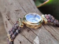 Hand Made Snakeskin Rhyolite Jasper Vintage Lafon Wristwatch - sold per item - From Australia