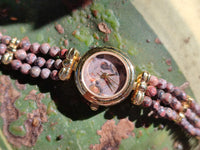 Hand Made Snakeskin Rhyolite Jasper Vintage Lafon Wristwatch - sold per item - From Australia