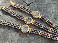 Hand Made Snakeskin Rhyolite Jasper Vintage Lafon Wristwatch - sold per item - From Australia (Copy)