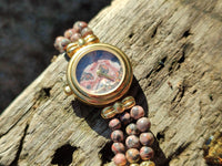 Hand Made Snakeskin Rhyolite Jasper Vintage Lafon Wristwatch - sold per item - From Australia (Copy)