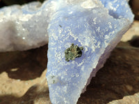 Natural Etched Blue Chalcedony Specimens x 2 From Nsanje, Malawi