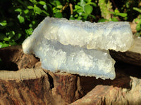 Natural Etched Blue Chalcedony Specimens x 2 From Nsanje, Malawi