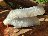 Natural Etched Blue Chalcedony Specimens x 2 From Nsanje, Malawi