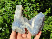 Natural Etched Blue Chalcedony Specimens x 2 From Nsanje, Malawi