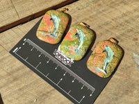 Polished Unakite Pendant with Hand Painted Dolphin - Sold Per Item - From South Africa