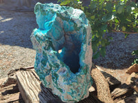 Natural Massive Botryoidal Chrysocolla Geode Specimen x 1 From Kulukuluku, Congo