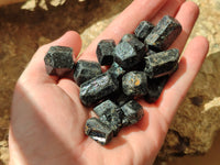 Natural Schorl Black Tourmaline Crystals x 1.6kg Lot From Zimbabwe