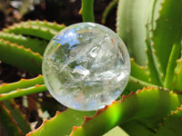 Polished Clear Quartz Crystal Sphere's x 3 From Madagascar