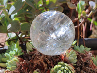 Polished Clear Quartz Crystal Sphere's x 3 From Madagascar